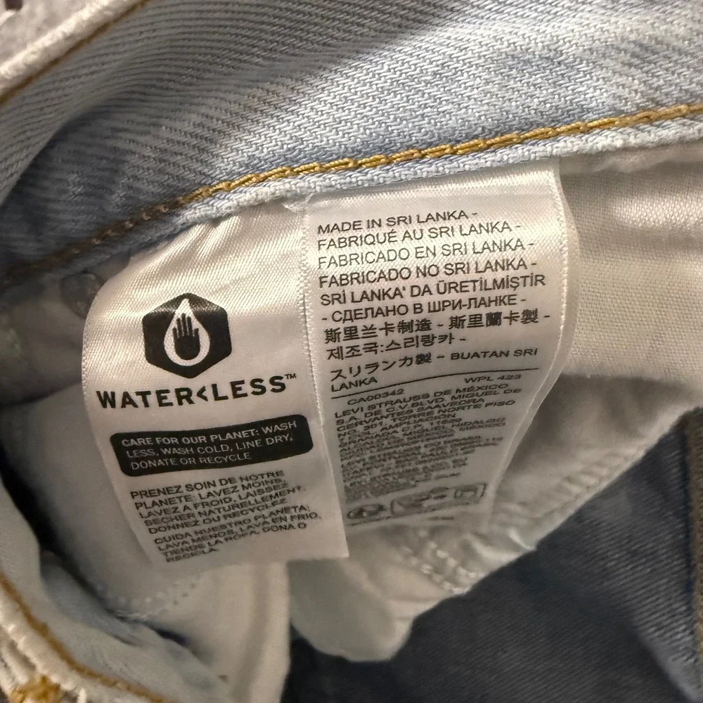 Levi's Wedgie Straight Jeans Men's 38x28 Blue Ombre Dip Dye Cotton Denim